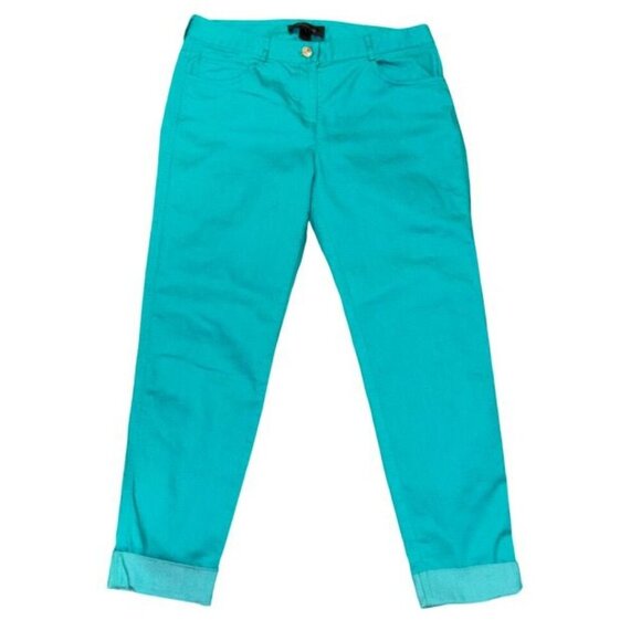 St. John Womens Turquoise Straight Leg Pans Size 6 - Picture 3 of 9